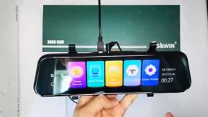 Asawin H5PRO-ST 10 inci 2K Cermin Pandangan Belakang Dual Lens Dash Cam Depan Dan Belakang Untuk Dvr Kereta 1440P Skrin Sentuh Penglihatan Malam