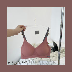 Wireless Bra Womens Summer Comfortable Gathered Large Size Invisible Backless Seamless Push up Anti Sagging Underwear