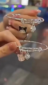 Gelang 情侣闺蜜手环手链 Cute Cartoon Bell Bracelet 可爱卡通饰品小礼物手镯 Lovely Friendship Gift Couple Wrist Chain