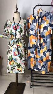 ANNESHOP88 Casual Floral WOMEN DRESS (FIT TO LARGE TO XL)