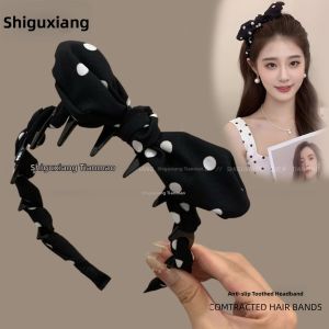 Vintage Dot Rabbit Ears Hair Hoop For Higher Crown