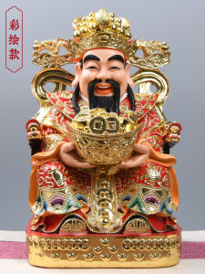 Lucky Wealth God Statue Office Opening Decoration Feng Li Office Desktop Ornaments Chinese Style Resin Sculpture for Business