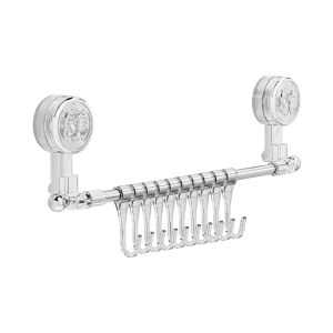 AIJIADA | Suction Cup Sliding Rail Hook No Drilling Kitchen Storage Rack