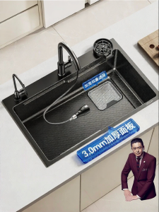 JIAYUN | Thickened 304 Stainless Steel Kitchen Sink Large Single Bowl