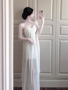 CHANGTONG | Resort Style Fairy Mesh Long Dress