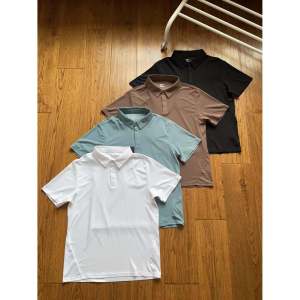 Mens Summer Outdoor Hiking Mountain Climbing Breathable Quick Dry Short Sleeve Polo Shirt Business Casual Sports Pure Color