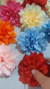 ĐẦU BÔNG HOA GIẢ .HOA THƯỢC dượᴄ HOA CÚC PHÁP dùng cắm bình trang trí nhà cửa cắm giỏ cắm kệ khai trương