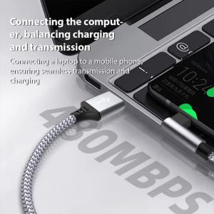 Cáp USB C 6A Đầu Gập Sạc Nhanh 1m/8m Cho Điện Thoại Tương Thích Với Samsung Huawei Xiaomi Oppo OnePlus Camera VR Truyền Dữ Liệu Tốc Độ Cao