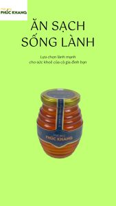 Combo 3 Hũ Mật ong hoa xuyến chi Phúc Khang cao cấp 500g - Mật ong nguyên chất thiên nhiên - Giảm ho viêm họng tăng sức đề kháng bồi bổ cơ thể