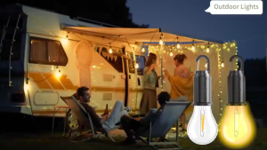 Solar Light Bulb Outdoor Waterproof Rechargeable Indoor Light Bulb Camping Emergency Light