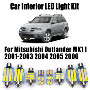 11Pcs Canbus LED Interior Ceiling Dome Trunk Light Kit For Mitsubishi Outlander MK1 I 2001-2004 2005 2006 Car Number Plate Bulbs