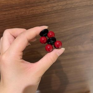 Retro Red Cherry Hair Clip Womens Half Updo Small Shark Clamp New Style Hair Accessories Korean Fashion Jewelry Hair Grips