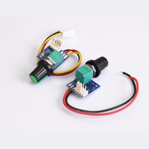 Aideepen | DC 5-12V Manual 4-Wire PWM Fan Governor Module Switch Chassis Speed-Control Motor Noise-Reduction Controller Board Power Supply