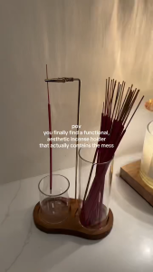 ✅SG Ready Stocks✅ Wooden Upside Down Incense Burner 2 In 1 Ash Catcher Adjustable Zen Home Decor