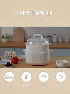 LOTOR 4.5L Electric Stew Pot Water-proof Stew Fully Automatic Ceramic Soup Stew Safety Electric Stew Pot Steamer /电炖锅电蒸锅