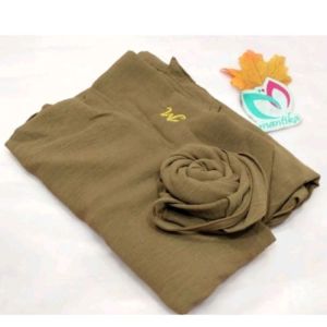 NAURA FRENCH KHIMAR CURLY BY MANTIKAHIJAB HIJAB SET CADAR DUA LAYER