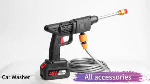 High Pressure Electric Washer High Power Household Multifunction Wireless Car Washer for Car Floor Washing Cleaning Tool