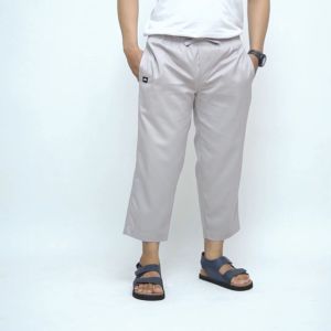 KHOIRUMMAH Celana Sirwal Basic - Celana Panjang Santai - Sirwal Tapared Fit - Mocca