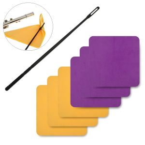 1pc or 7pcs/lot Plastic Flute Cleaning Rod Suede Cleaning Cloth Flute Cleaning Kit with Saxophone Swab Flute Polishing Cloth
