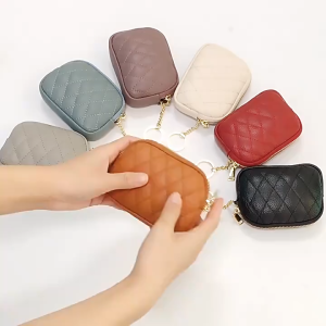 MUSCLEX PU Leather Mini Coin Purse Portable Versatile Zipper Wallet Fashion Casual Car Key Case