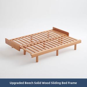 Small Apartment Convertible Solid Beech Sofa Bed