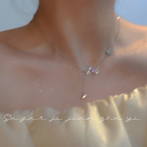 Sugars Fallen! Fairy Butterfly Zircon Necklace Accessories Niche Fancy Accessible Luxury Clavicle Chain Womens Summer