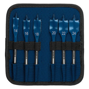 Bosch | BOSCH 2608900332 Expert Self Cut Speed Spade Drill Bit Set 6pcs 14/16/18/20/22/24mm High Speed Drilling For Woodworking