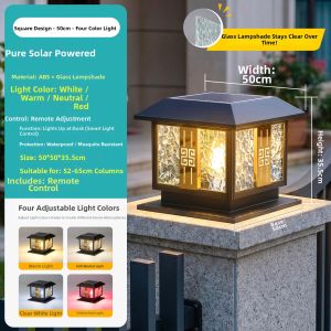 BEIOUMINGDENG | Waterproof Solar Pillar Lights