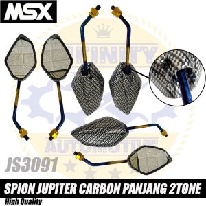 Kaca Spion Jupiter Carbon Tangkai Panjang Twotone Motor Yamaha MSX 3091 Spion Karbon Yamaha 2Tone