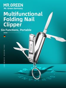 MR.GREEN| Multi-function Foldable Nail Clipper with Knife Keychain