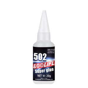 LOOLIFL 502 Super Glue 20g Water &Shock Resistant Fast Setting Cyanoacrylate Adhesive for Ceramic Wood Metal Plastic Shoe Repair