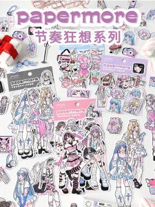 Cute Anime Character Stickers Decorative Pasting DIY Sweet Style Korean Japanese Cartoon Guka Decorative Decals