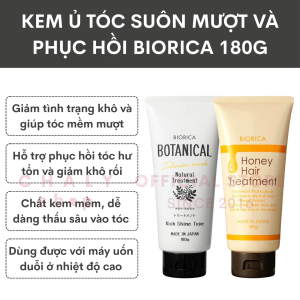 Kem ủ tóc suôn mượt và phục hồi Biorica Hair Treatment 180g Nhật Bản