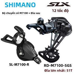 SHIMANO | Bộ Nhóm Chuyển Động Xe Đạp Leo Núi SHIMANO DEORE SLX M7100 12 Tốc Độ Với Bộ Chuyển Tốc Độ Sau Và Cần Gạt Số Bằng Hợp Kim Hệ Thống Cơ Khí