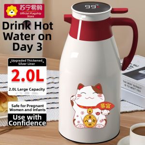 CrossOver | Long-Lasting Insulated Glass Interior Large Capacity Hot Water Pot 2025 New Home Use Thermal Bottle Modern Simple Style PP Material