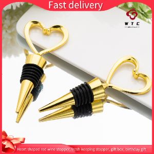 【Fast delivery】 Wine bottle stopper Heart shaped red wine bottle stopper Wedding gift Perfect party Reusable design