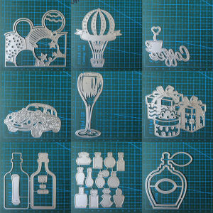 Wine glass bottle balloon Coffee cups metal cutting dies cut die mold Scrapbook paper craft knife mould blade punch stencils