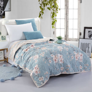 Spring and Autumn Rinsing Machine Washable Summer Blanket Single Airable Cover Double Duvet Childrens Quilts Kindergarten Students Were Thin Duvet
