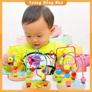 Đồ chơi luồn hạt size nhỏ cho bé đồ chơi gỗ trẻ em giáo cụ montessori Xương Rồng Nhỏ