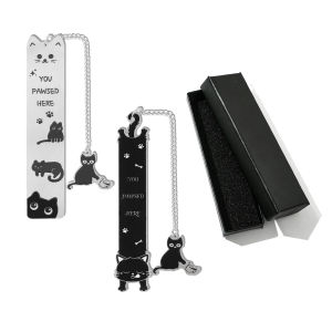 ที่คั่นหนังสือโลหะสแตนเลสรูปแมวน่ารัก - ที่คั่นหน้าดีไซน์รูปแมวสุดเก๋ ไม่ซ้ำใคร ของขวัญสุดสนุก เหมาะสำหรับ