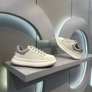 Fashionable Leather Upgraded Mens Sneakers Comfortable Casual Shoes Thick Bottom Heightening Autumn New Arrival