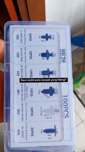 Baut Rivet Pengunci Bember Mobil dan Sepeda Isi 100