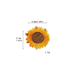 DUTRIEUX | 3-5pcs Sunflower Iron On Patches Embroidery Applique DIY Clothing Repair Decorative Patches for Jackets Bags Jeans