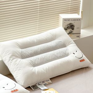 Nordic Style Pure Cotton Eyebright Pillow Core Neck Support White Sewn Rectangular Shaped Single Person Bedding Accessories