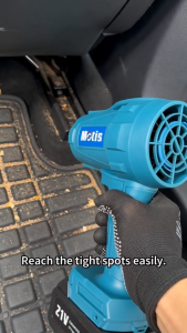 MORTX 21V Cordless Handheld Dust Blower with 35000r/min Rotational Speed and 550g Blowing Force in Carrying Set