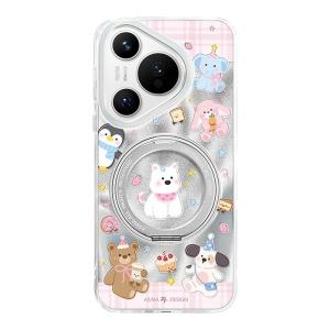 Asina | เคสโทรศัพท์ Huawei Pura80pro ดีไซน์การ์ตูนสัตว์ ดูดซับแม่เหล็ก พร้อมขาตั้ง ขอบนิ่มบางเฉียบ พร้อมขาตั้ง ปกป้องเต็มจอ ดีไซน์สร้างสรรค์