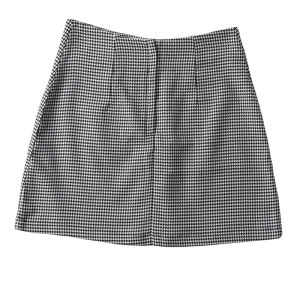 กระโปรงสั้นผู้หญิงทรงเอเอวสูงลายสก็อตแฟชั่นฤดูใบไม้ร่วง กระโปรงทรงเอเข้ารูป กระโปรงสั้นผู้หญิง กระโปรงทรงเอเอวสูง