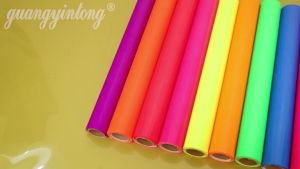 Vật Liệu Vinyl PU Huỳnh Quang HTV Dùng Để In Chuyển Nhiệt Lên Áo Thun Dán Vĩnh Viễn Tương Thích Với Tất Cả Các Máy Cắt.