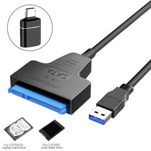 SATA to USB Cable USB 3.0 / Type-C to SATA III Hard Driver Adapter for 2.5 inch External HDD SSD USB 3.0 to Sata III Cord