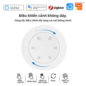 Tuya ZigBee Công Tắc Núm Thông Minh Không Dây Có Thể Tháo Rời Nút Điều Chỉnh Độ Sáng Đèn Tự Động Hóa Cảnh Bảng Điều Khiển Từ Xa Cho Ngôi Nhà Thông Minh